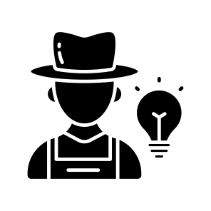 Creative Farmer, Gardener, Agronomist, Cultivator, Harvester, icon