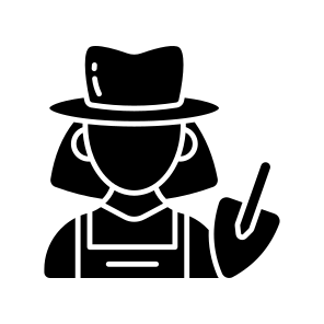 Farmer, Gardener, Agronomist, Cultivator, Harvester, icon