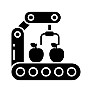 Fruit Picking, Conveyor Belt, Luggage Carousel, Conveyor Transporter, Industrial Robot icon