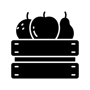 Fruits Basket, Fruits Bucket, Edible, Healthy Diet, Fresh Fruits, icon