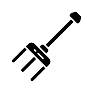Gardening Tool, Gardening Rake, Digging Tool, Digging Equipment, Construction Tool, icon