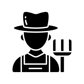 Professional Person, Occupation, Gardener, Farmer, Male Character, icon