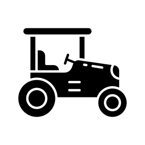Tractor, Agriculture Vehicle, Automobile, Automotive, Farming Transport icon