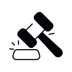 Auction, Bid, Gavel, Hammer, Justice,  icon