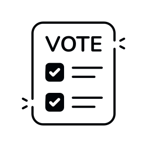 Ballot Paper, Voting Paper, Election, Referendum Paper, Electorate  icon