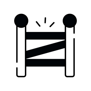 Blockade, Barrier, Barricade, Hurdle, Road Block Board, icon