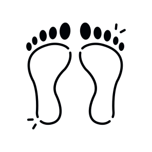 Evidence, Footprint, Footmark, Footstep, Foot Traces, Foot Impression  icon