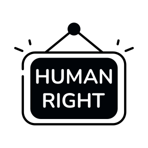 Human Right Board, Roadboard, Hanging Board, Signboard, Information Board,  icon