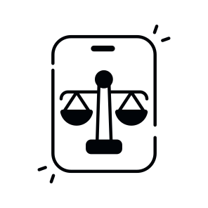 Mobile Justice Application, Online Equity, Online Fairness, Online Law, Justice App  icon