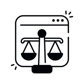 Online Justice, Online Equity, Online Fairness, Online Law, Justice Website  icon
