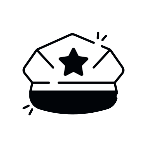 Police Cap, Police Hat, Police Headpiece, Police Headwear, Police Headgear  icon