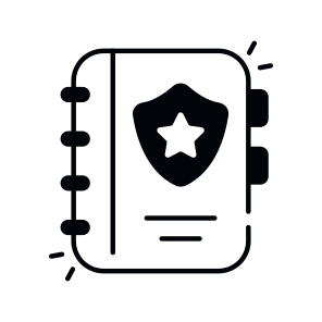 Police Notebook, Police Jotter, Police Diary, Police Notepad, Police Draft Book icon