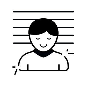 Prisoner, Criminal, Arrested, Jailbird, Crime Person  icon