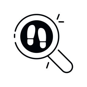 Search Footprints, Find Evidence, Search Evidence, Footprints Analysis, Footmark Analysis  icon