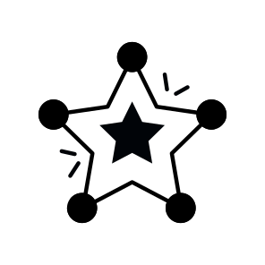 Sheriff Badge, Star Badge, Police Badge, Security Badge, Safety Badge icon