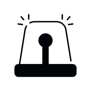 Siren, Alarm, Hooter, Revolving Light, Emergency Sound icon