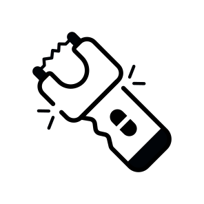 Stun Gun, Electric Shock Gun, Weapon, Police Taser, Handheld Tool icon