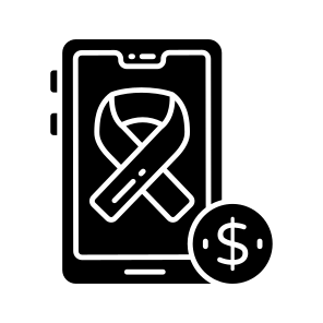 Cancer Donation, Cancer Charity, Funding, Endowment, Giving Money, icon
