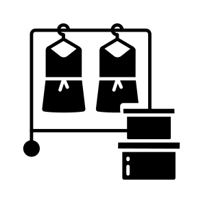 Clothes Rack, Clothes Donation, Apparel, Attire, Wearable icon