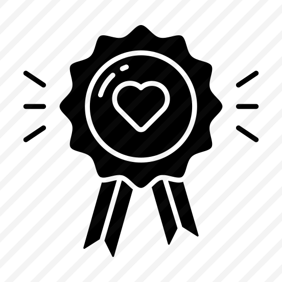 Donation Badge, Charity Badge, Emblem, Ribbon, Heart Badge  preview