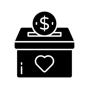 Donation Box, Charity Box, Funding, Endowment, Giving Money, icon