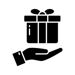 Giving Gift, Giftbox, Wrapped Package, Present, Surprise, icon