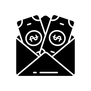 Money Envelope, Monetize, Dollar Envelope, Cash Envelope, Financial Letter icon