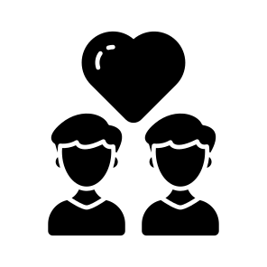 Public Relations, Love, Support, Volunteers, Empathy icon
