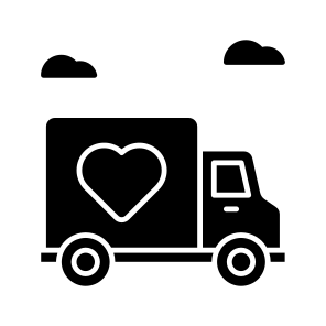 Volunteer Truck, Donation Truck, Automobile, Automotive, Vehicle icon