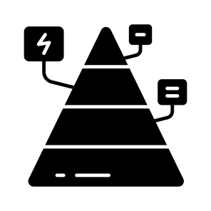 Data Analytics, Infographic, Statistics, Pyramid Chart, Pyramid Graph icon