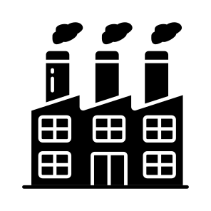 Eco Factory, Eco Industry, Refinery, Mill, Nuclear Plant, icon