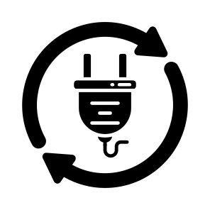 Electric Plug, Electric Cord, Switch, Power Plug, Electric Connector icon