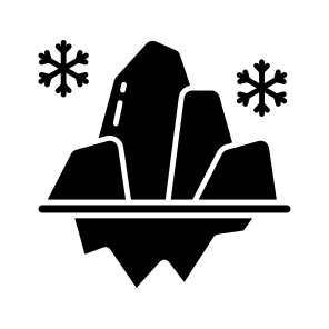 Melting Glacier, Climate Change, Ablation, Glacier Chunks, Iceberg icon