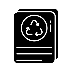 Paper Recycling, Paper Refresh, Paper Reload, Paper Reprocess, Paper Renewable icon
