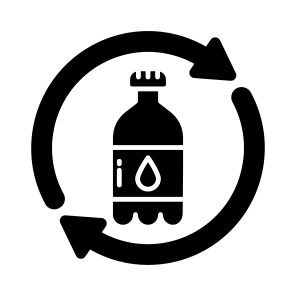 Plastic Bottle Recycling, Plastic Reprocess, Plastic Renewable, Plastic Reuse, Recycle Bin, icon