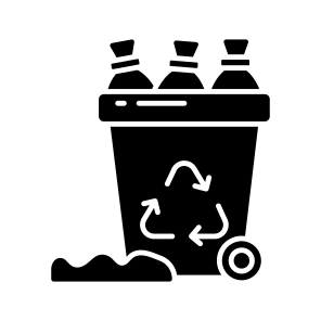 Plastic Recycling, Plastic Reprocess, Plastic Renewable, Plastic Reuse, Recycle Bin icon