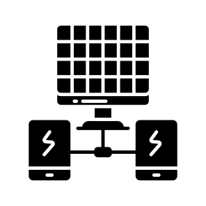 Solar Battery Charging, Photovoltaic Cell, Solar Plate, Solar Energy, Energy Reservoir icon