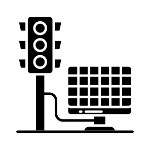 Solar Traffic Lights, Traffic Lamp, Semaphore, Signal Lights, Stoplights icon
