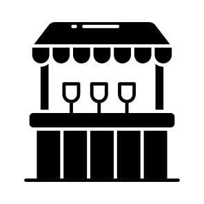 Bar, Bar Table, Bar Counter, Hotel Bar, Bar Desk icon