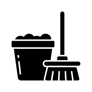Cleaning Tools, Cleaning Accessories, Mop, Bucket And Broom, Broomstick icon