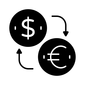 Currency Exchange, Money Exchange, Forex, Foreign Exchange, Financial Exchange icon