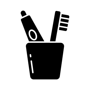 Dental Accessories, Hygiene, Toothbrush, Toothpaste, Dental Cleaning Accessories, icon
