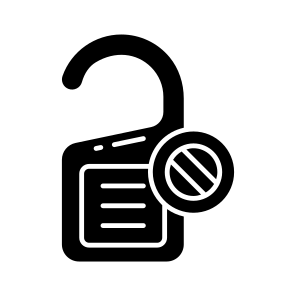 Door Hanger Knob, Door Knob, Do Not Disturb, Hanging Sign, Hotel Hanger Knob, icon