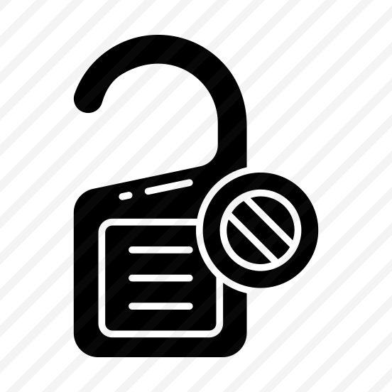 Door Hanger Knob, Door Knob, Do Not Disturb, Hanging Sign, Hotel Hanger Knob,  preview