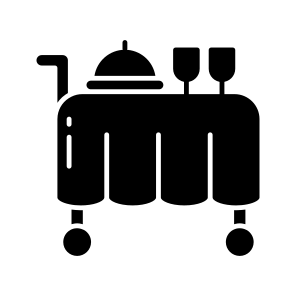 Food Trolley, Hand Trolley, Serving Trolley, Handcart, Food Cart, icon