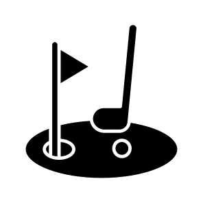 Golf Course, Golf Flag, Golf Arena, Golf Ground, Playground icon