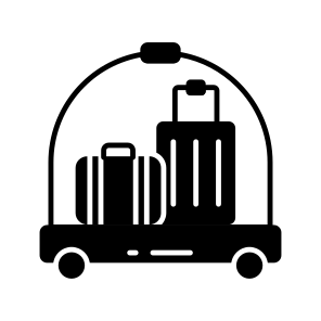 Hotel Trolley, Trolley Bags, Handcart, Pushcart, Luggage Cart icon