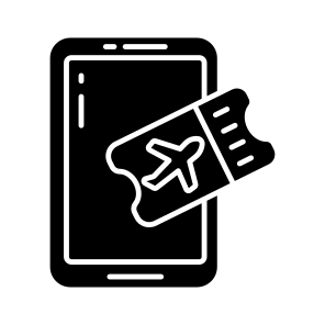 Mobile Ticket Booking, Online Booking, Air Travel, Flight Booking App, Travel Voucher icon