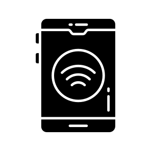 Mobile Wifi, Mobile Internet, Connected Phone, Wireless Network, Broadband Connection icon