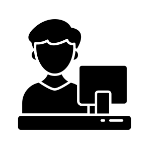 Receptionist, Reception Desk, Info Table, Info Desk, Front Desk icon